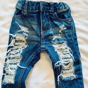 Cute ripped jeans for toddler